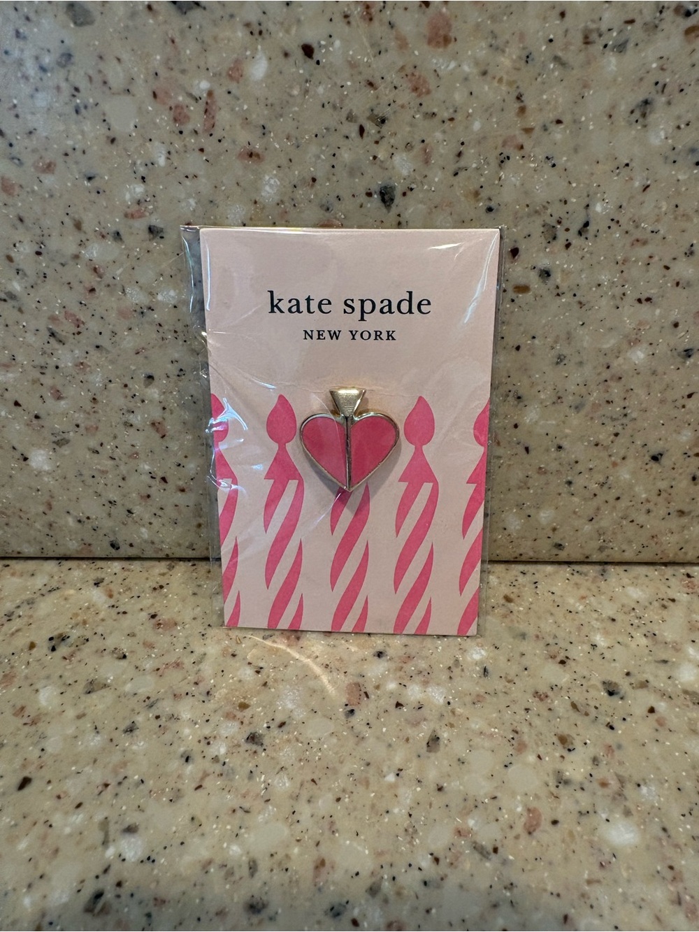 Kate Spade New York Birthday Pin, Pink Spade